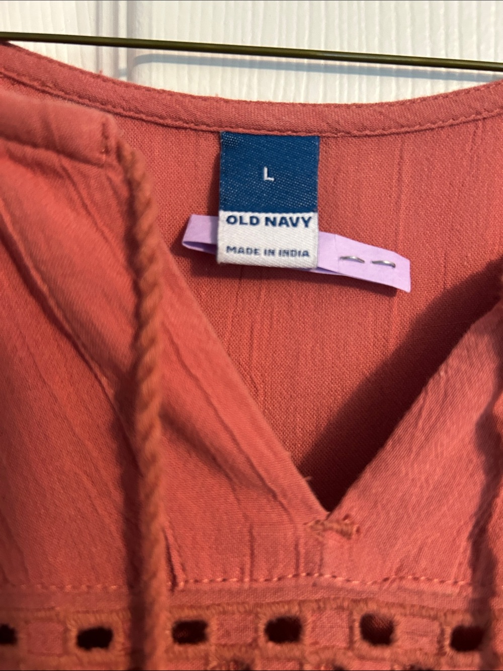 Old Navy Rust-Toned Boho Peasant Mini Dress - Picture 2 of 2
